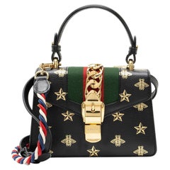 Gucci Calfskin Bee & Star Sylvie Mini Top Handle