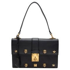 Gucci Calfskin Cat Lock Medium Top Handle