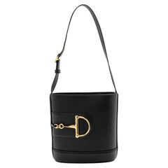 Gucci Calfskin Horsebit Gucci 73 Small Bucket Bag