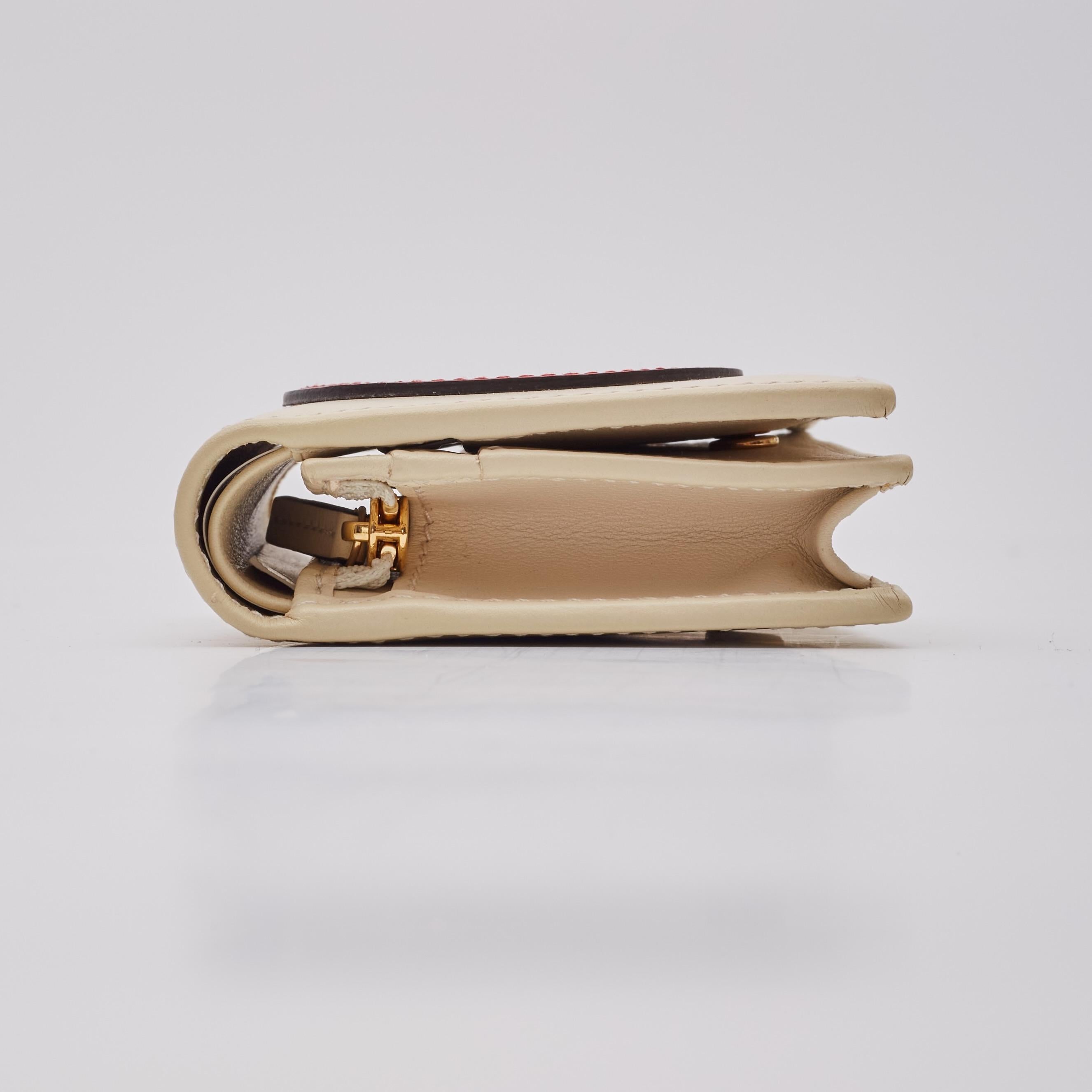Gucci Calfskin Interlocking G Card Holder Case Mystic White For Sale 2