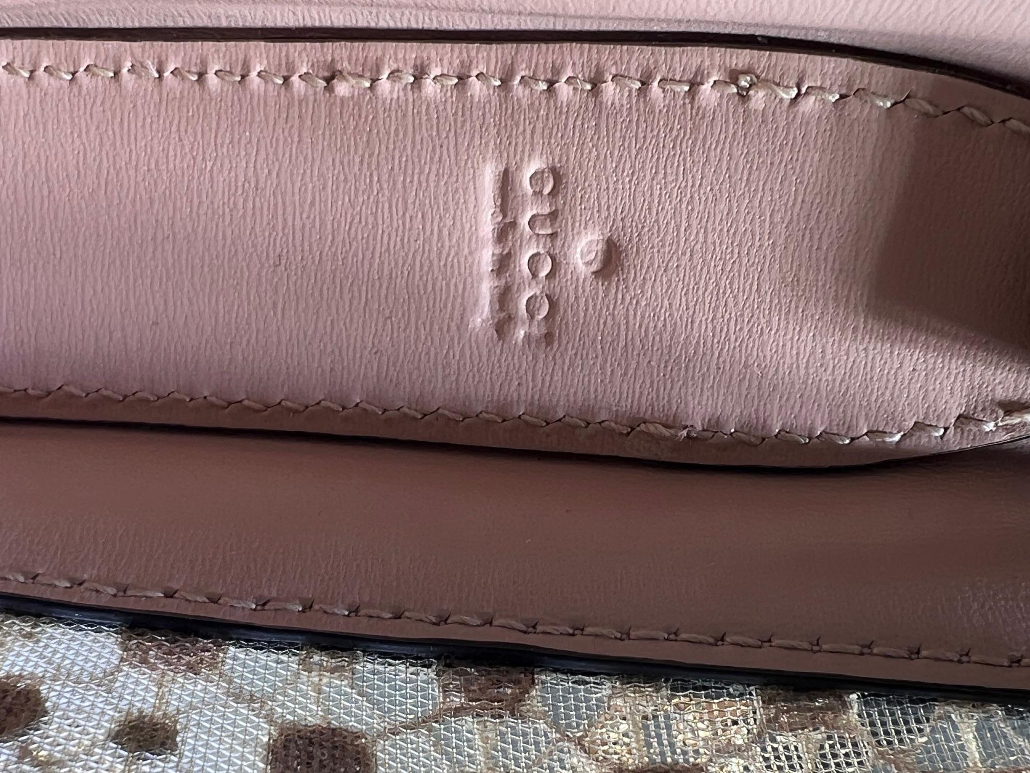 Gucci Piel De Becerro Malla Cristal Mini Jackie 1961 Bolso De Hombro Rosa RARO 1