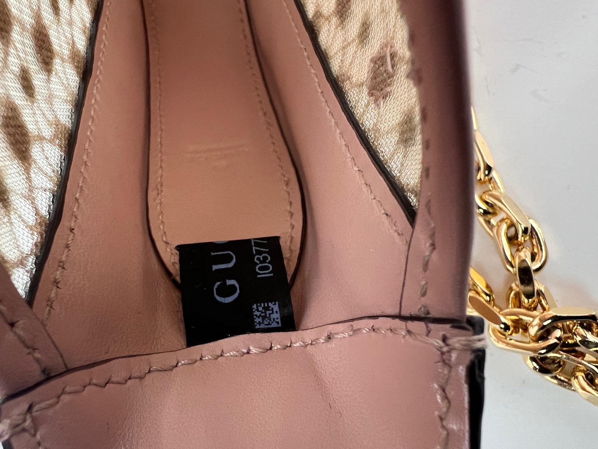Gucci Piel De Becerro Malla Cristal Mini Jackie 1961 Bolso De Hombro Rosa RARO 4