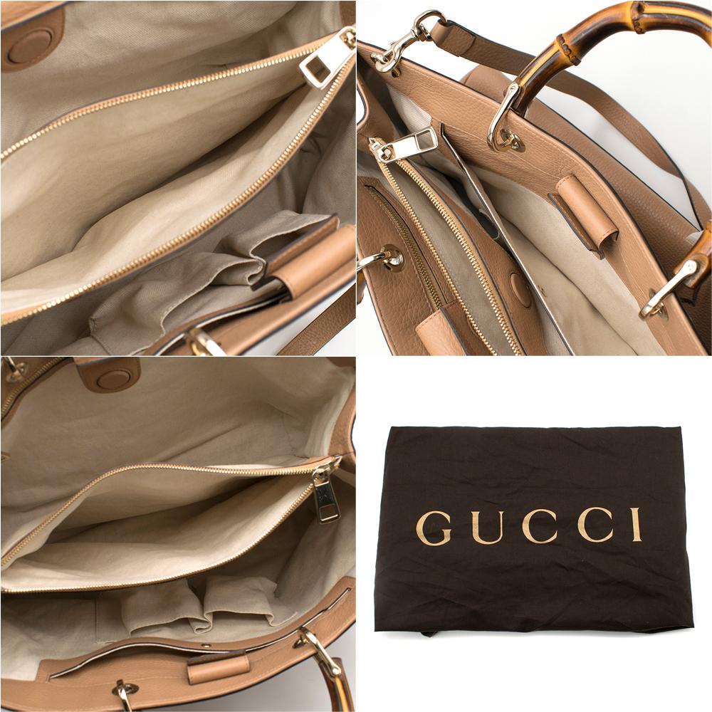 Gucci Camel Bamboo Large Shopper Tote 2
