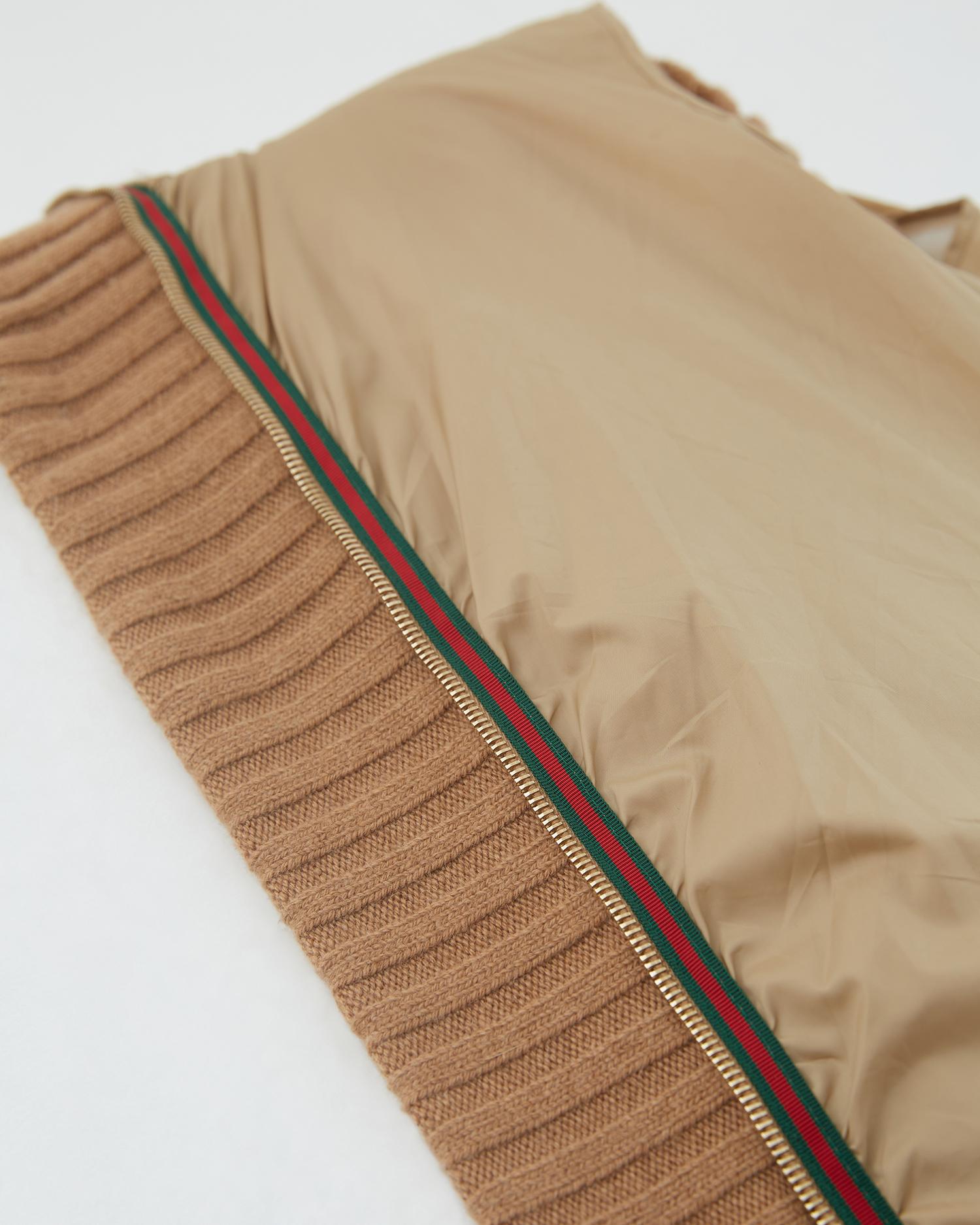 Gucci camel hair fox fur knit cardigan jacket, early 2000s 3