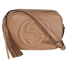 Gucci Camelia Gekörntes Kalbsleder Kleine SOHO Disco Tasche