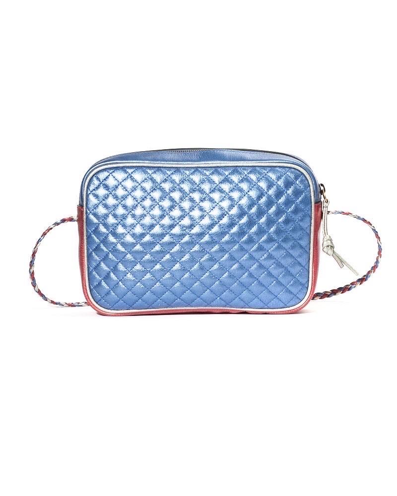 Gucci Camera Bag Borsa a Tracolla Zumi Laminata Tricolor In Excellent Condition For Sale In Torre Del Greco, IT