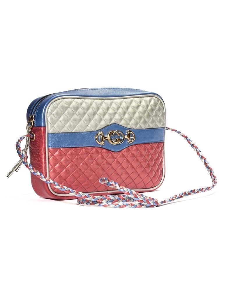 Gucci Camera Bag Borsa a Tracolla Zumi Laminata Tricolor For Sale 2