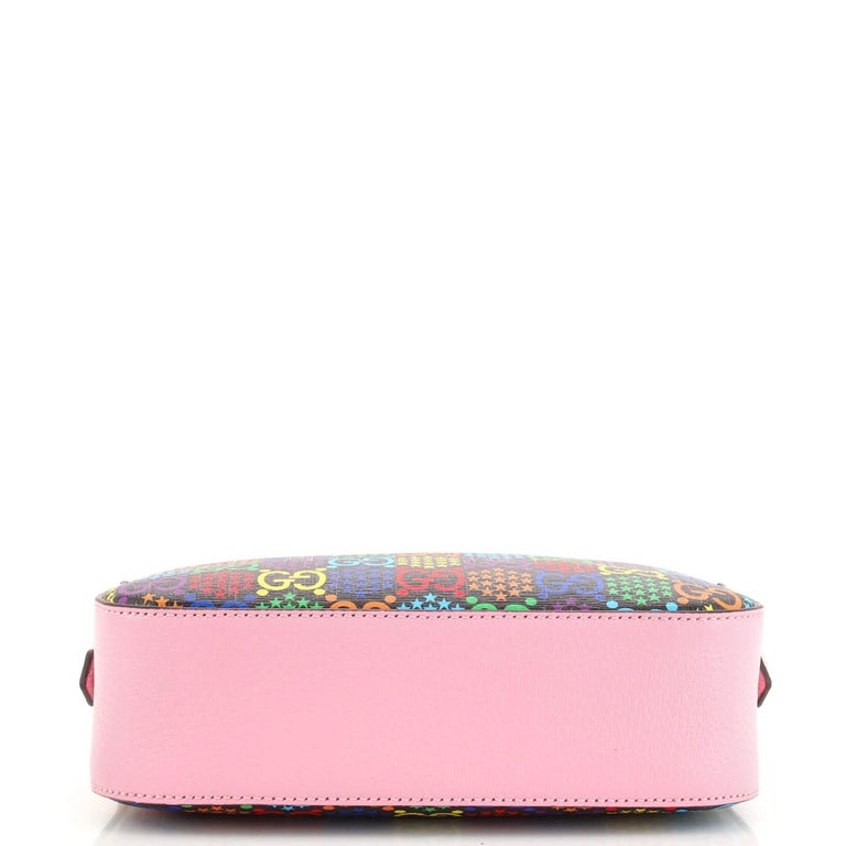Gucci Camera Crossbody Bag Psychedelic Print GG Coated Canvas Small For