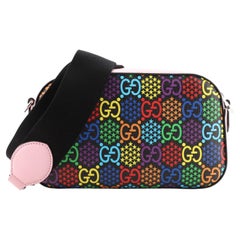 Gucci Camera Crossbody Bag Psychedelic Print GG Coated Canvas Small