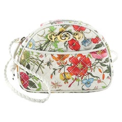 Gucci Camera Shoulder Bag Quilted Flora Canvas Small