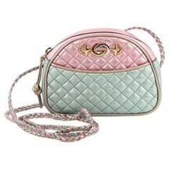 Gucci Camera Shoulder Bag Quilted Laminated Leather Mini
