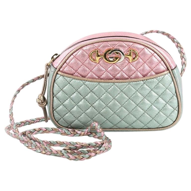 Gucci Camera Shoulder Bag Quilted Laminated Leather Mini at 1stdibs