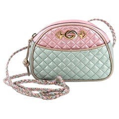Gucci Camera Shoulder Bag Quilted Laminated Leather Mini