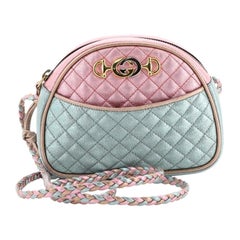 Gucci Camera Shoulder Bag Quilted Laminated Leather Mini