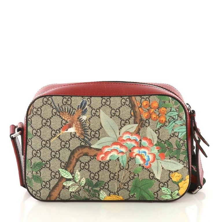 Gucci Camera Shoulder Bag Tian Print GG Coated Canvas Medium at 1stDibs
