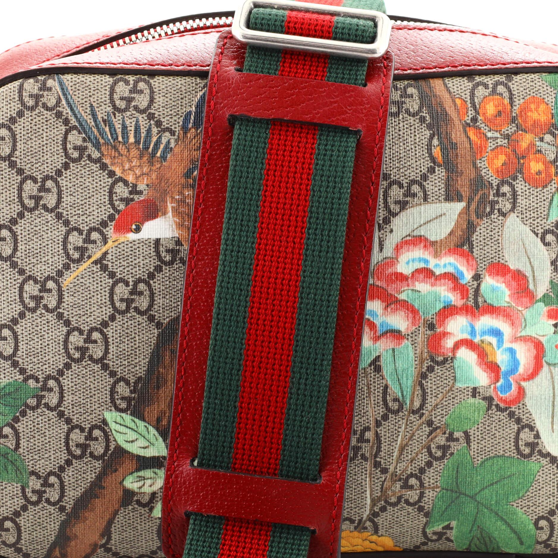 Gucci Camera Shoulder Bag Tian Print GG Coated Canvas Medium In Good Condition In NY, NY