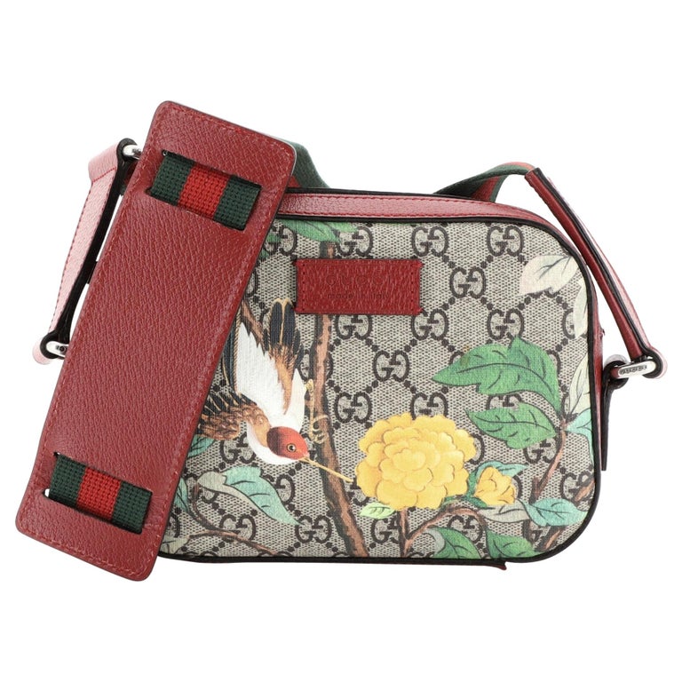 Gucci Camera Shoulder Bag Tian Print GG Coated Canvas Mini at 1stDibs