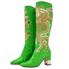 Botas hasta la rodilla Gucci Candy Dragon bordadas con cristales