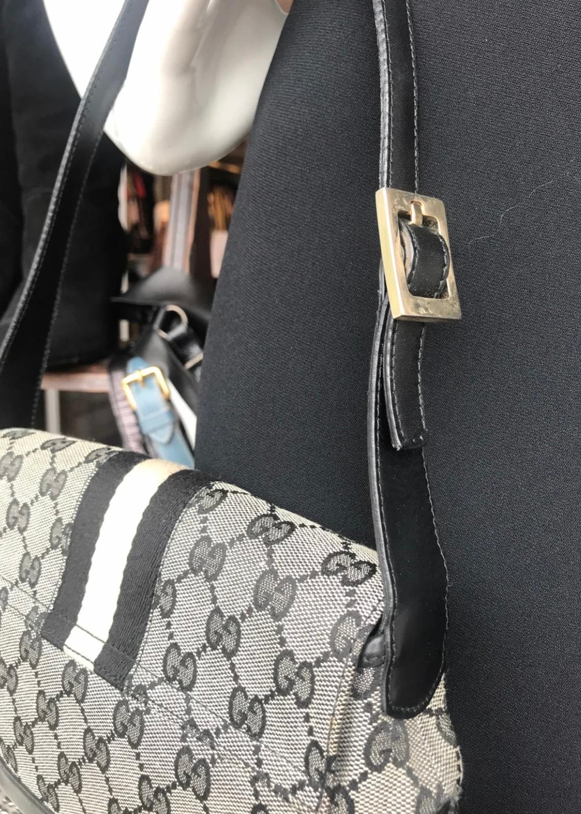 Gucci Canvas Front Flap Shoulder Bag For Sale 1