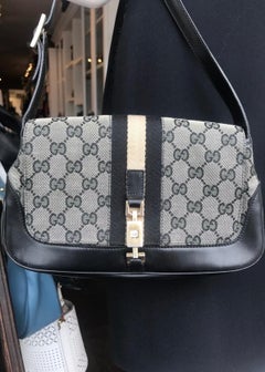Gucci Canvas Front Flap Shoulder Bag