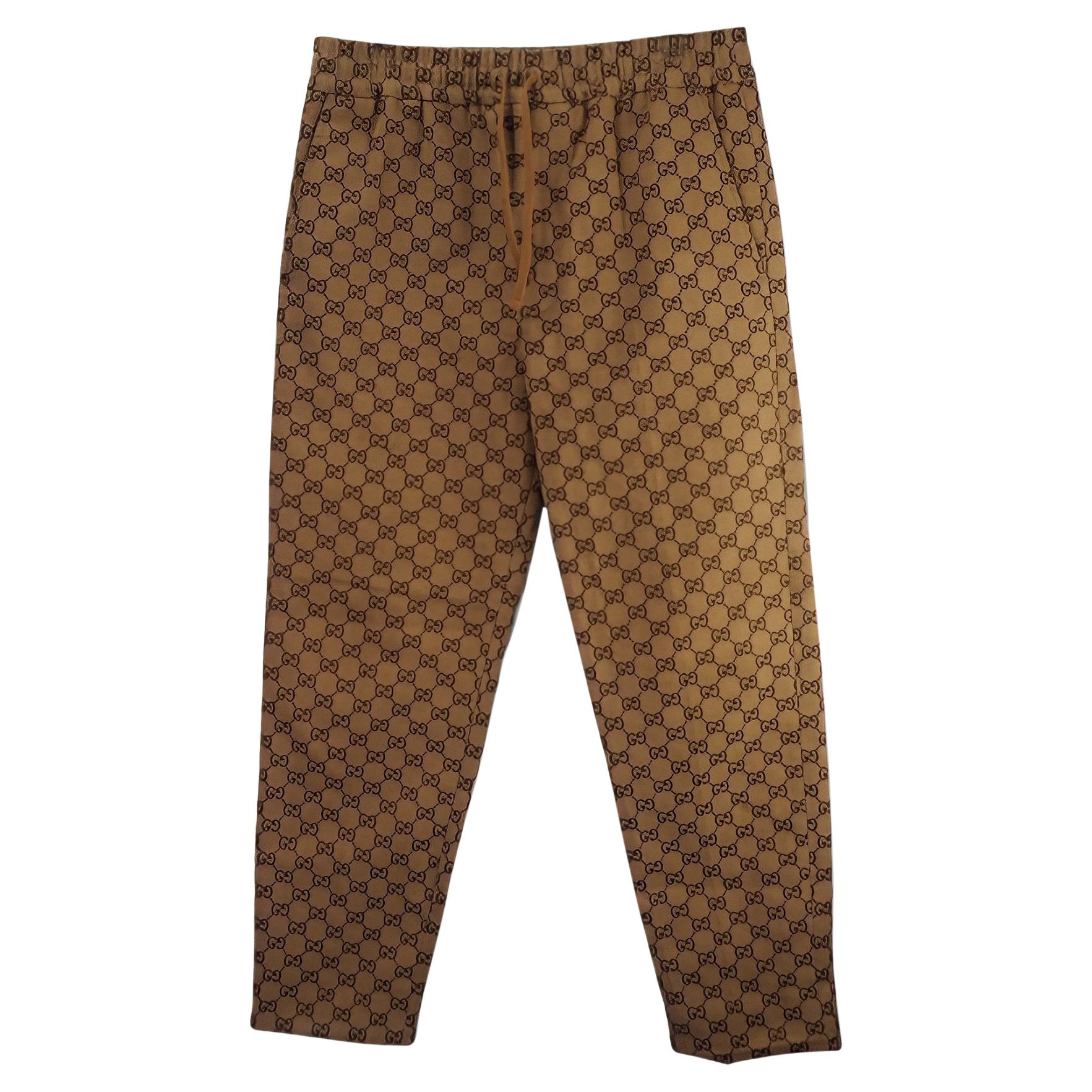  Gucci Canvas Jacquard Jogging Pants - Size 44 (569769)