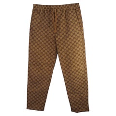  Gucci Canvas Jacquard Jogging Pants - Size 44 (569769)
