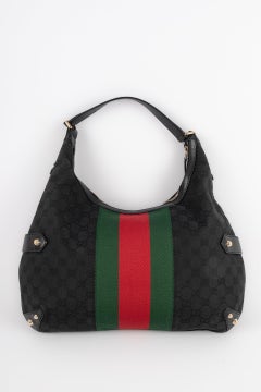 Gucci Canvas Monogrammed Canvas Bag with Leather