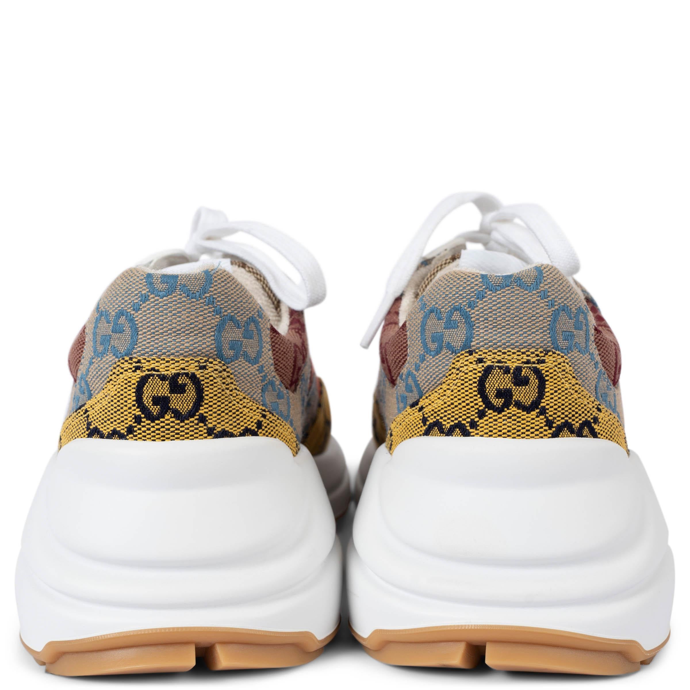 GUCCI canvas RYTHON GG MULTICOLOR Sneakers Shoes 36.5 In Excellent Condition In Zürich, CH