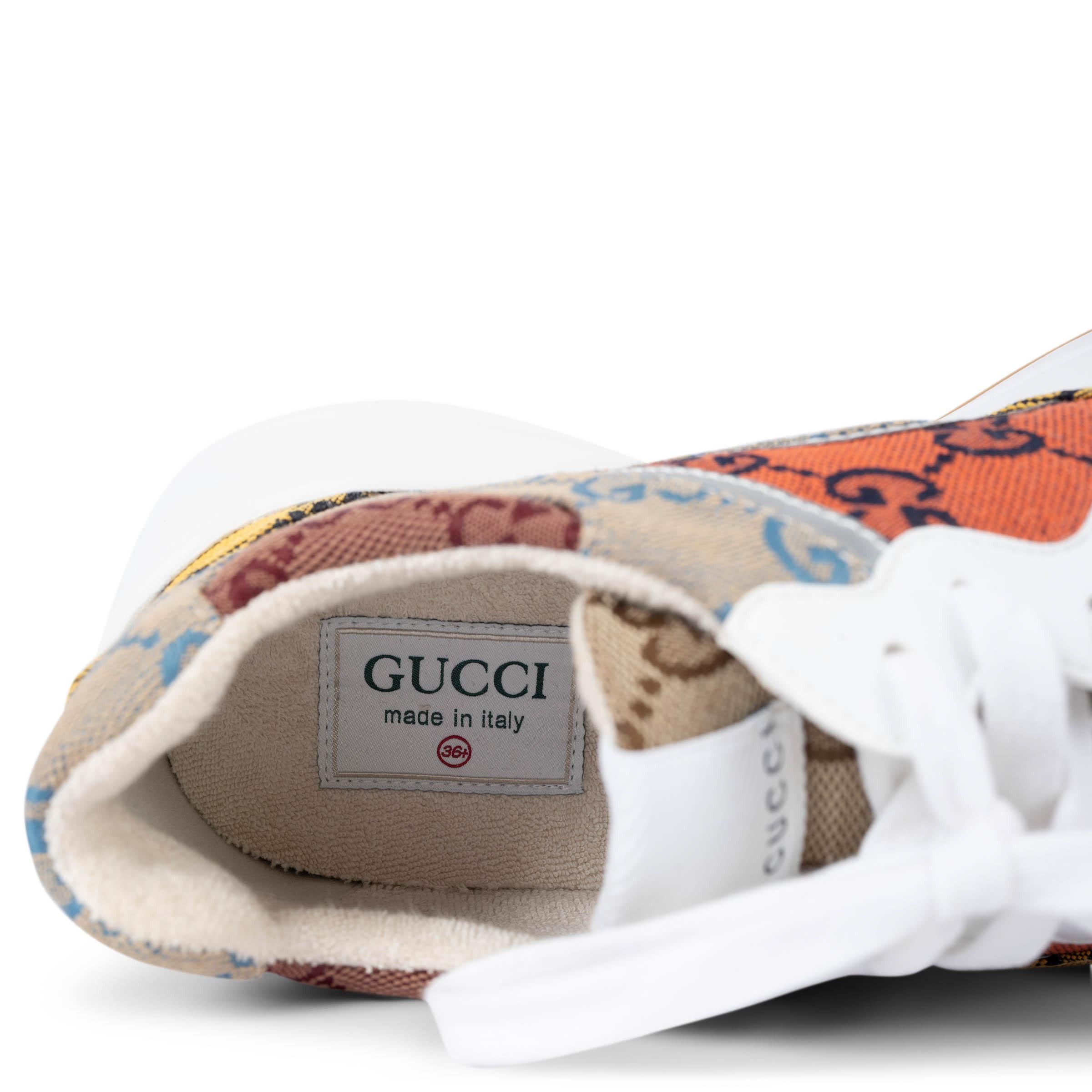 GUCCI canvas RYTHON GG MULTICOLOR Sneakers Shoes 36.5 1
