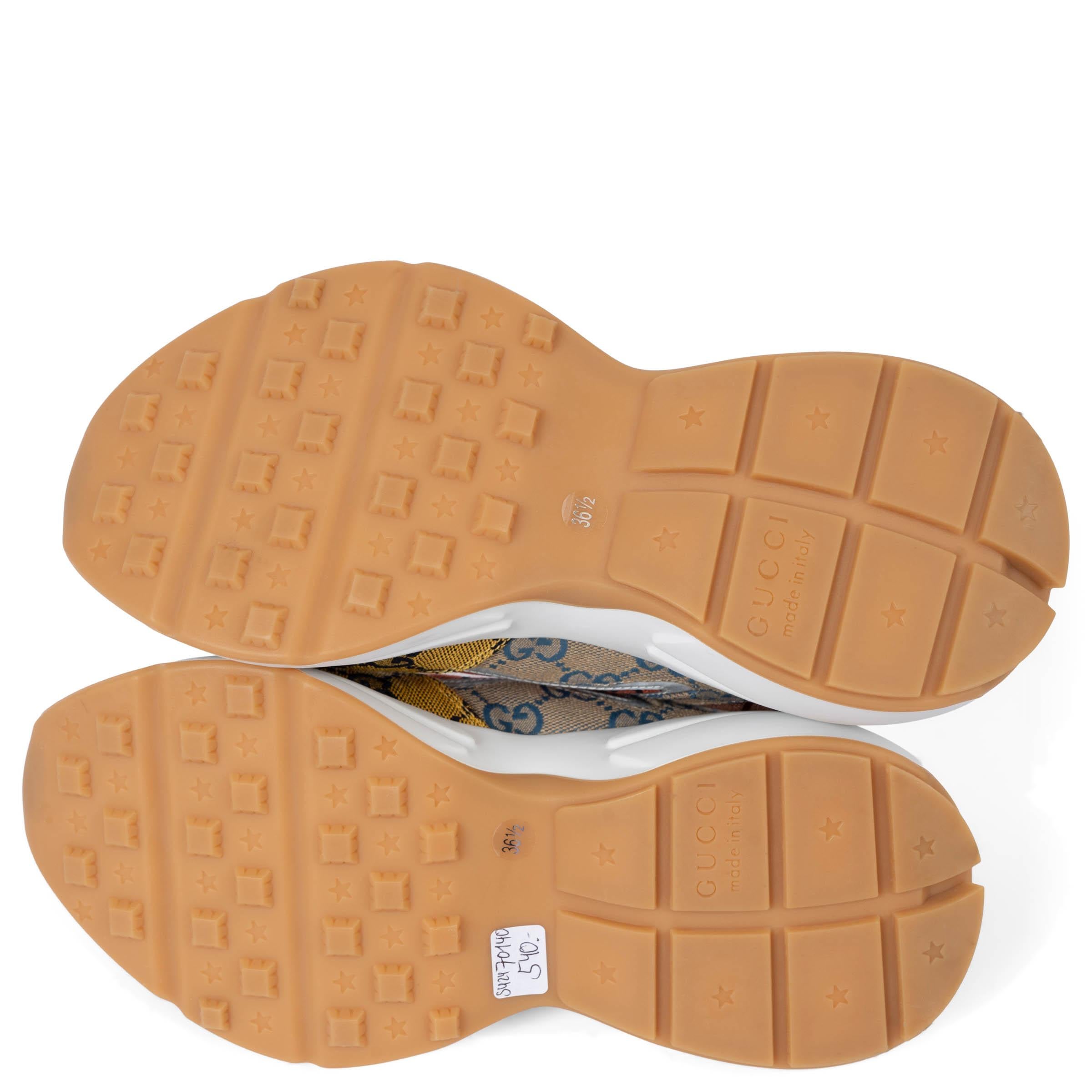 GUCCI canvas RYTHON GG MULTICOLOR Sneakers Shoes 36.5 2