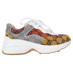 GUCCI canvas RYTHON GG MULTICOLOR Sneakers Shoes 36.5