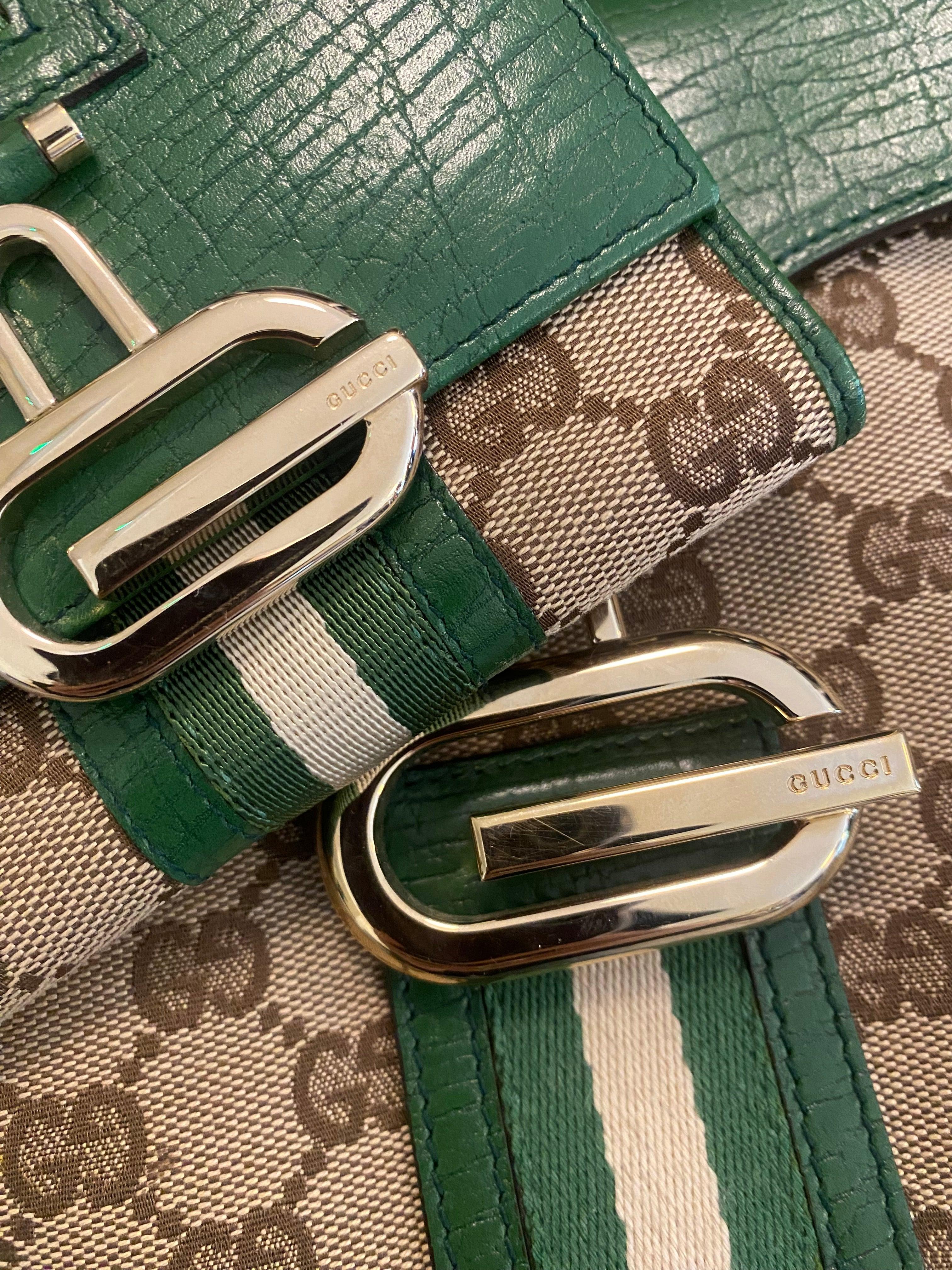Black Gucci Canvas Turnlock Jackie shoulder bag and matching purse For Sale
