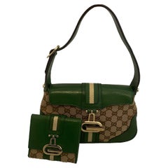 Gucci Canvas Turnlock Jackie shoulder bag and matching purse