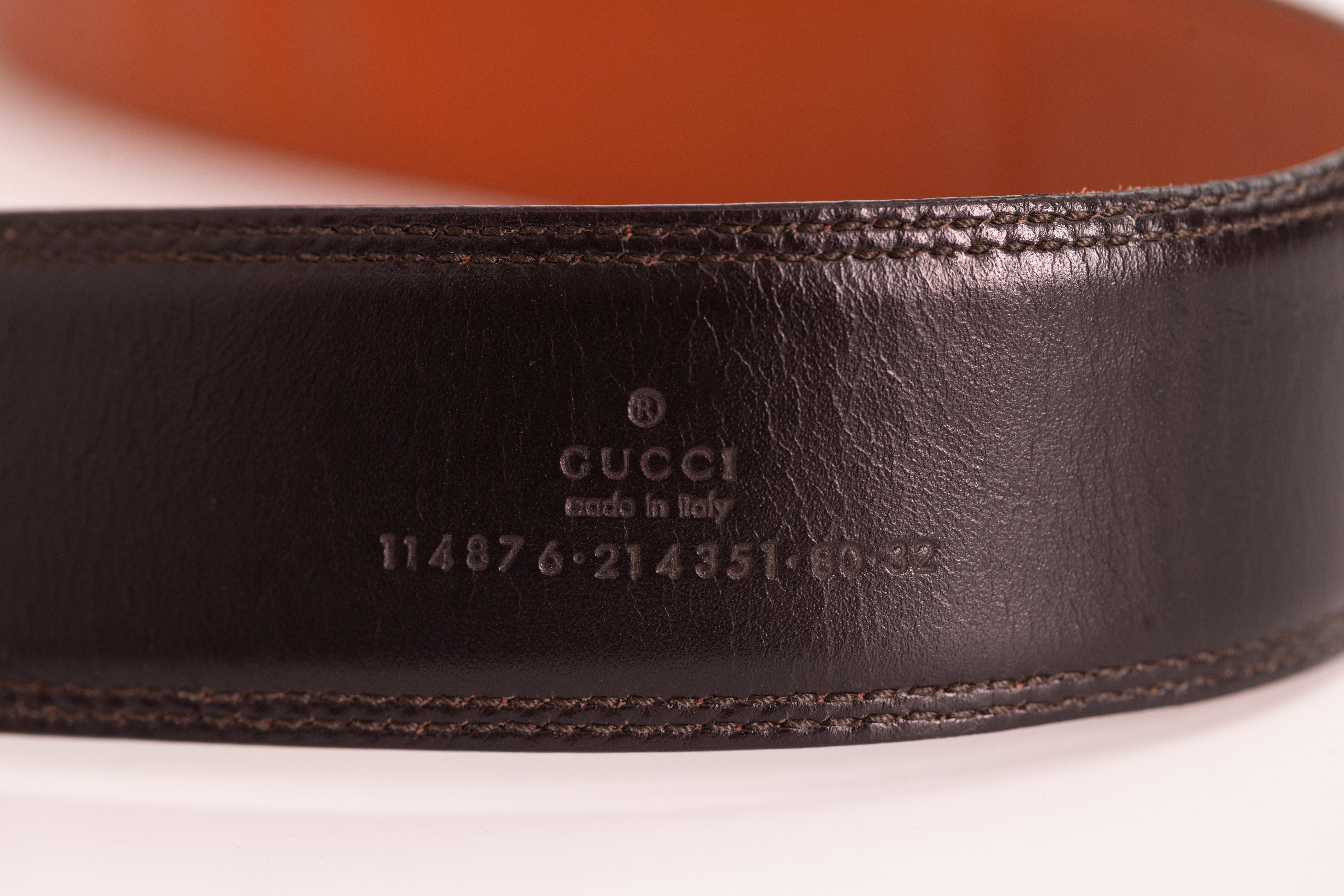 Gucci Caramel Brown Leder Blondie Interlocking GG Gürtel (80/32) im Angebot 4