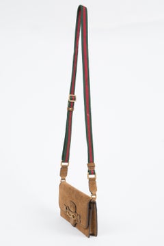Gucci Caramel Suede Leather Clutch Bag