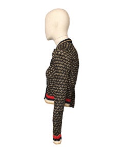 Gucci Strickjacke Fascia Web Nero