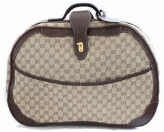 Gucci Carry On Bag Valigia Overnight Luggage GG Logo Canvas Vintage 1970s