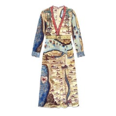 GUCCI Carte De Tendre Silk Print Dress IT42 US 6-8