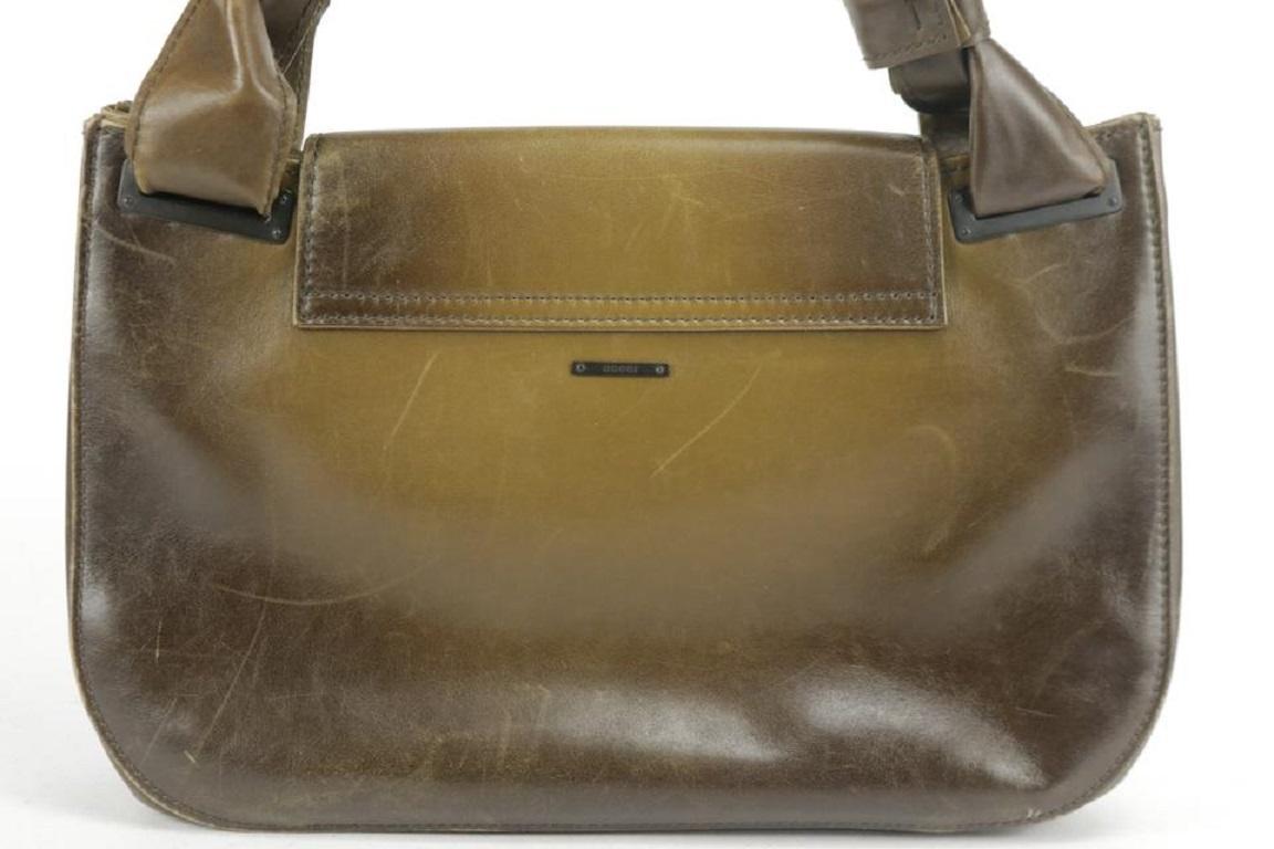 Gucci Carved Bamboo Flap 16gk1220 Brown Shoulder Bag 4
