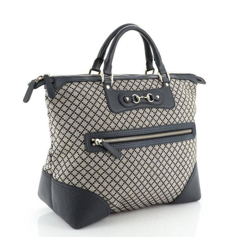 Gucci Catherine Tote Diamante Canvas with Leather Large For Sale at 1stdibs