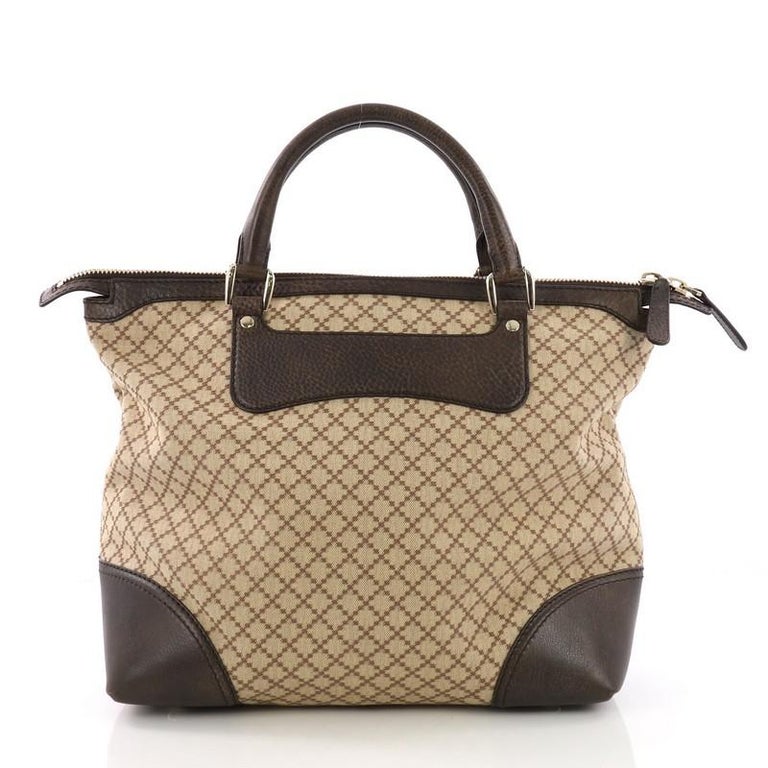 Gucci Catherine Tote Diamante Canvas with Leather Large at 1stDibs ...