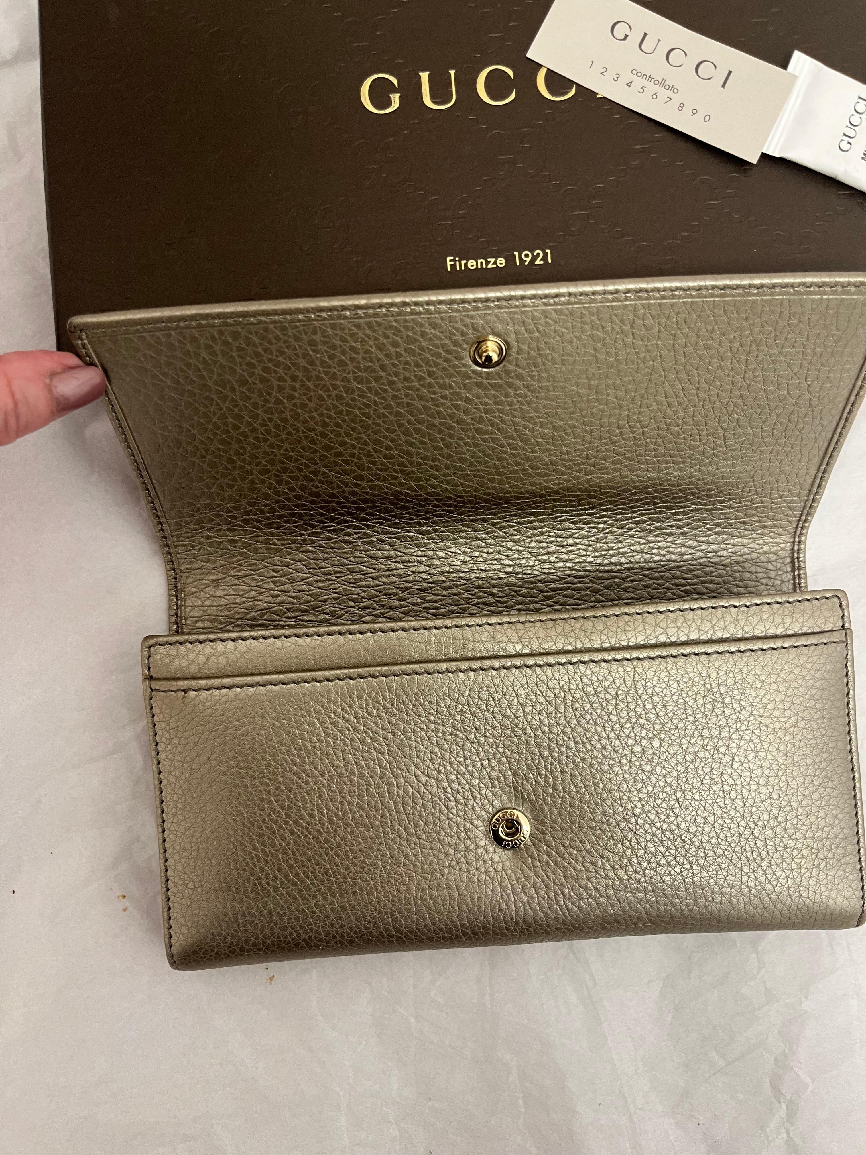 Gucci Cellerius Long Wallet w/Box Never Used 2
