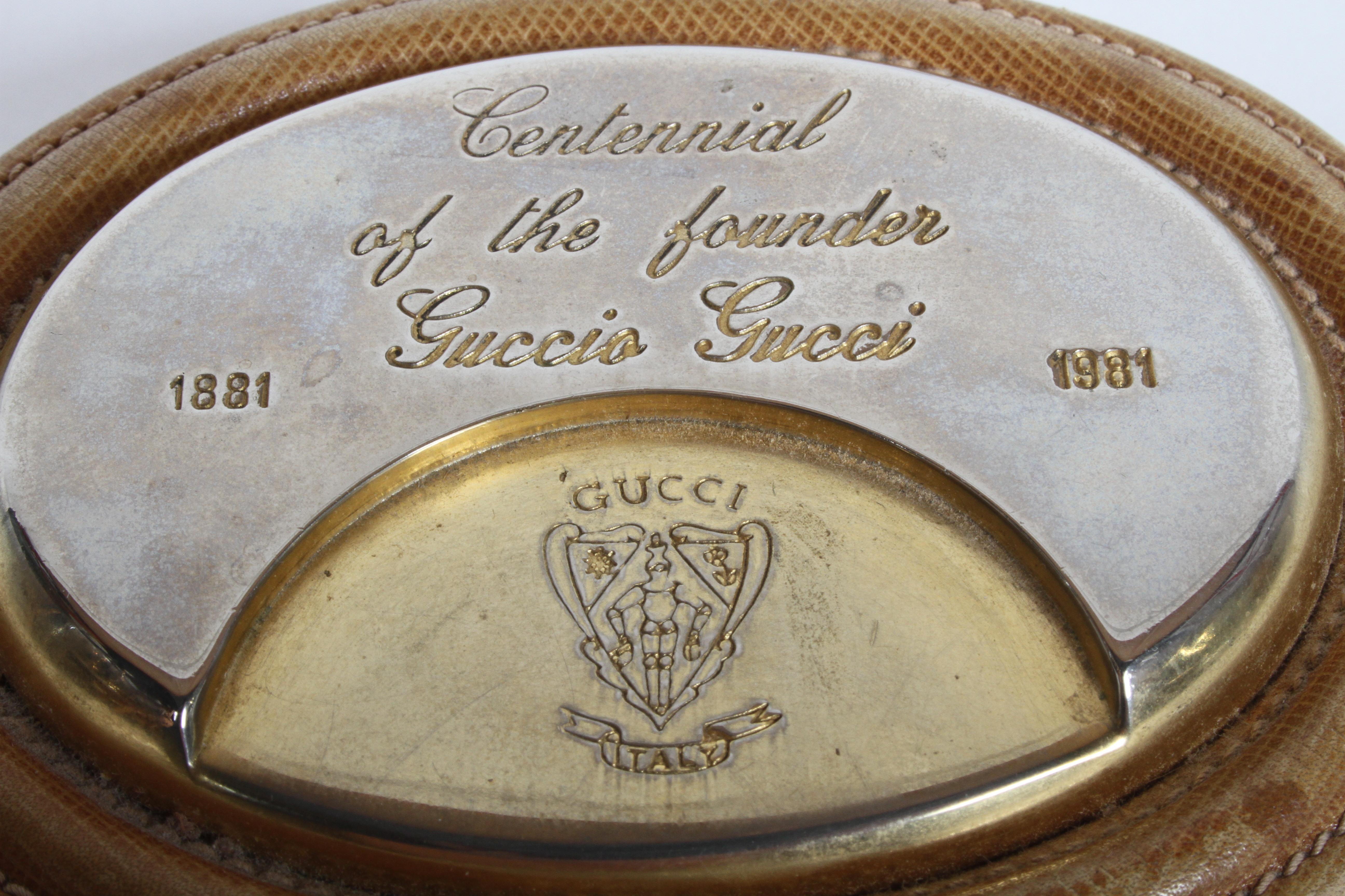 Late 20th Century Gucci Centennial of the Founder Guccio Gucci Desk Paperweight