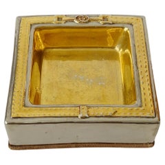 Gucci Ceramic and Leather Ashray, Italy 1970s