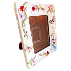 Gucci Ceramic Frame Painted with Floral Designs, Signed