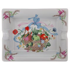 Vintage Gucci Cestri e Nastri Ashtray, Basket of Fruit and Flowers