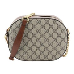 Gucci Chain Crossbody Bag GG Coated Canvas Mini