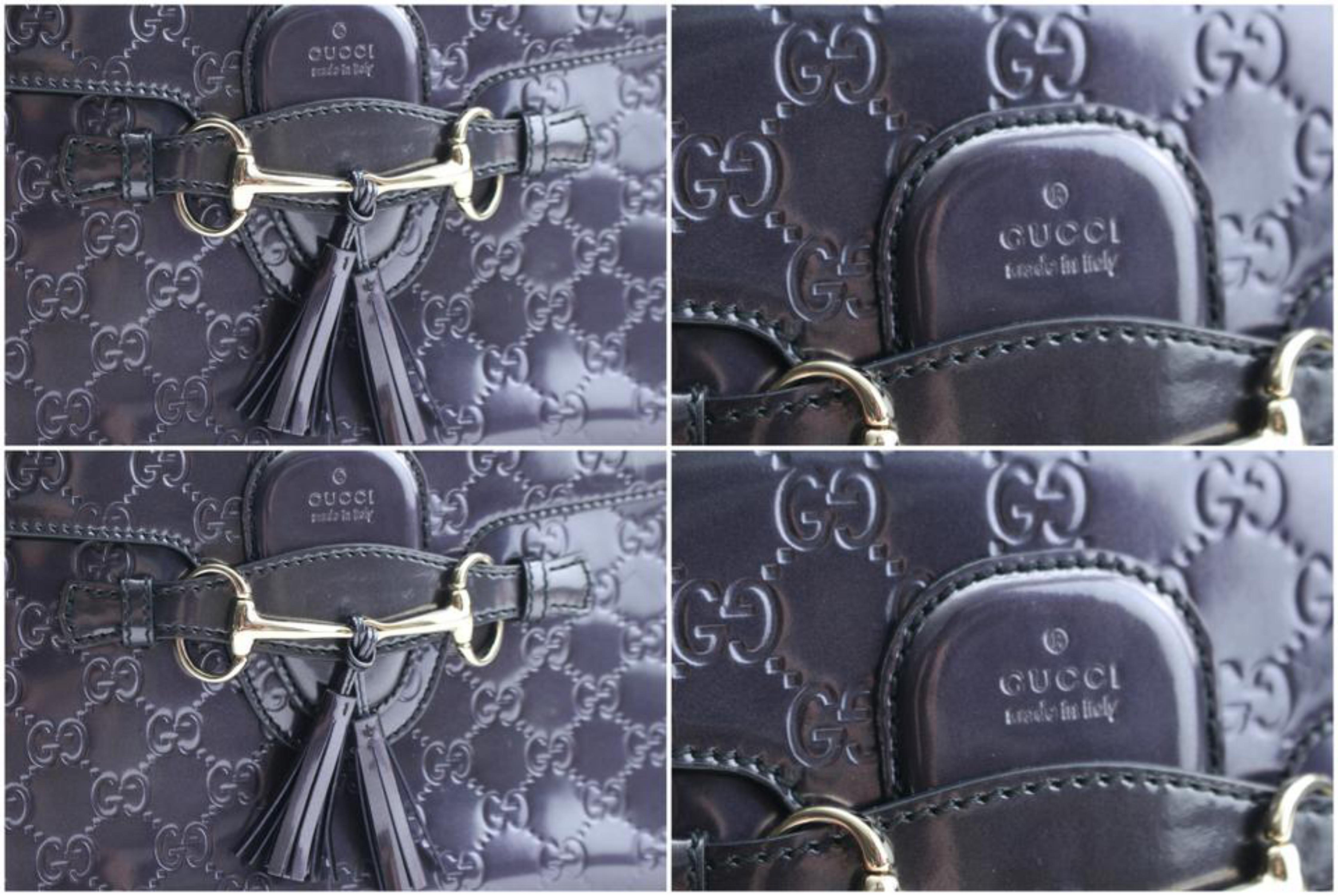 Gucci Chain Emily Guccissima 3gr0301 Purple Patent Leather Shoulder Bag For Sale 5