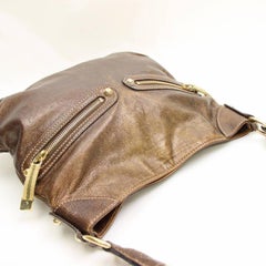 Gucci Chain Hobo 867392 Brown Leather Shoulder Bag
