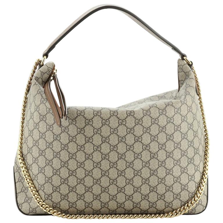 Gucci Chain Hobo GG Coated Canvas Large